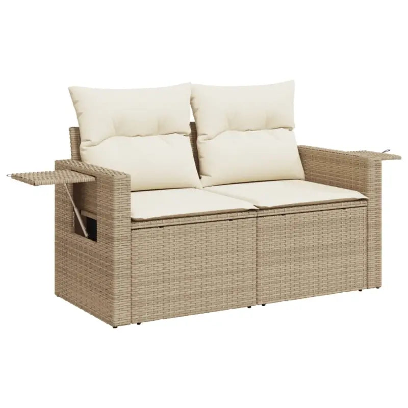 Loungetuinset met beige materiaal en gepoedercoat staal afmetingen - Tuinsets