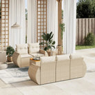 Loungetuinset met beige materiaal en gepoedercoat staal afmetingen - beige en crèmekleurig - Tuinsets