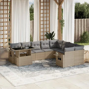 Loungetuinset met beige materiaal en gepoedercoat staal afmetingen - Tuinsets