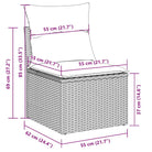 Loungetuinset met beige materiaal en gepoedercoat staal afmetingen - Tuinsets