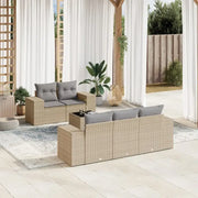 Loungetuinset met beige materiaal en gepoedercoat staal afmetingen - Tuinsets