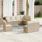 Loungetuinset met beige materiaal en gepoedercoat staal - beige en crèmekleurig / Zonder tafel - Tuinsets