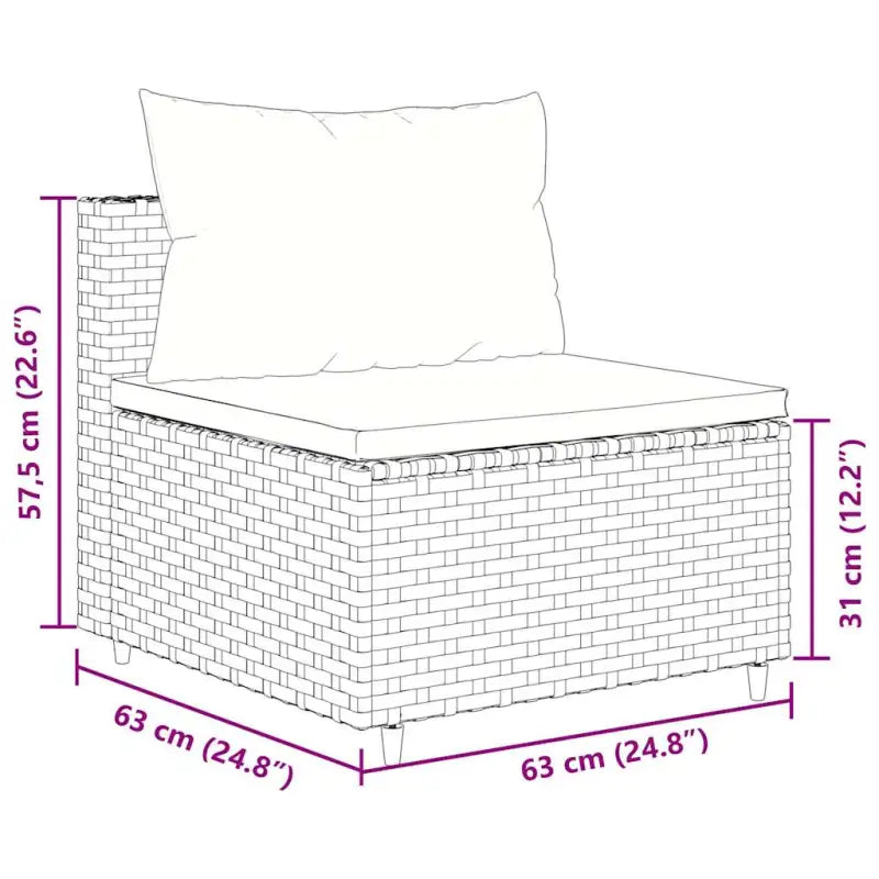 Loungetuinset met bruin materiaal en gepoedercoat staal voor buitengevoel - Tuinsets
