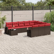 Loungetuinset met bruin materiaal en gepoedercoat staalafmetingen - Tuinsets