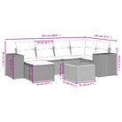 Loungetuinset met grijs materiaal en gepoedercoat staal overzicht - Grijs - Tuinsets