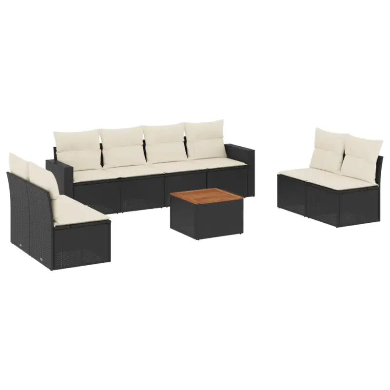 Loungetuinset met poly rattan en gepoedercoat staal voor buitenplezier - Tuinsets