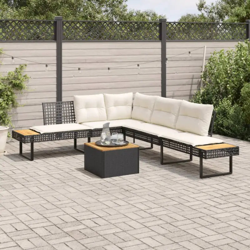 Loungetuinset met poly rattan en gepoedercoat staal voor comfortabele zitervaring - Tuinsets