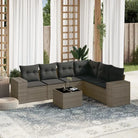 Loungetuinset met waterdichte tas en beige materiaal in gepoedercoat staal - grijs en donkergrijs / Met tafel - Tuinsets