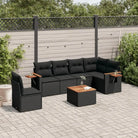 Loungetuinset met waterdichte tas en beige materiaal van gepoedercoat staal - Zwart / Met tafel - Tuinsets