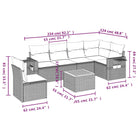 Loungetuinset met waterdichte tas en beige materiaal van gepoedercoat staal - Grijs / Zonder tafel - Tuinsets