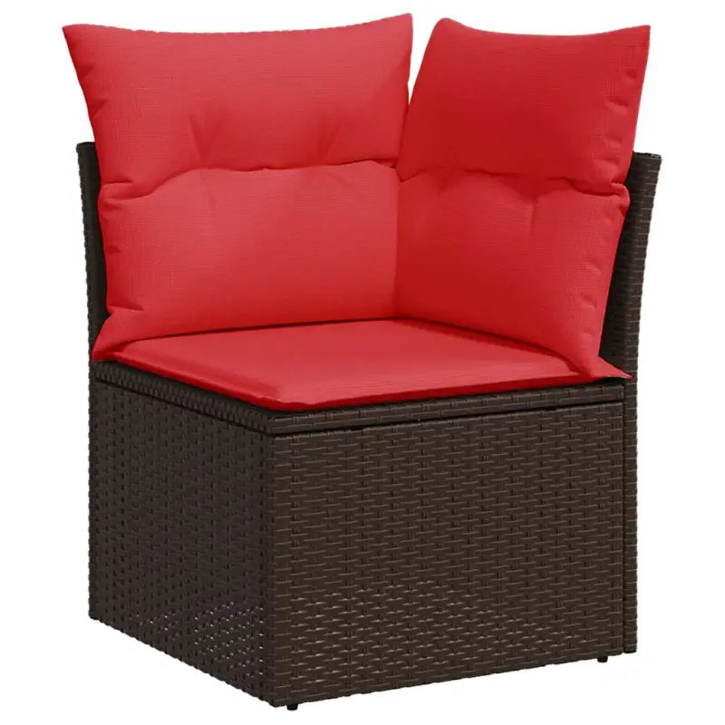 Loungetuinset met waterdichte tas en bruin gepoedercoat staal - Bruin / met opbergruimte - Tuinsets