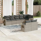 Loungetuinset met waterdichte tas en zwart gepoedercoat staal - Lichtgrijs / Zonder tafel - Tuinsets