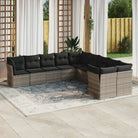 Loungetuinset met waterdichte tas en zwart gepoedercoat staal - Lichtgrijs / Zonder tafel - Tuinsets