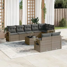 Loungetuinset met waterdichte tas en zwart gepoedercoat staal - Grijs / Met tafel - Tuinsets