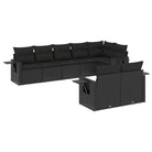 Loungetuinset met waterdichte tas en zwart gepoedercoat staal - Tuinsets