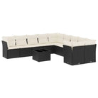 Loungetuinset met waterdichte tas en zwart gepoedercoat staal - Tuinsets