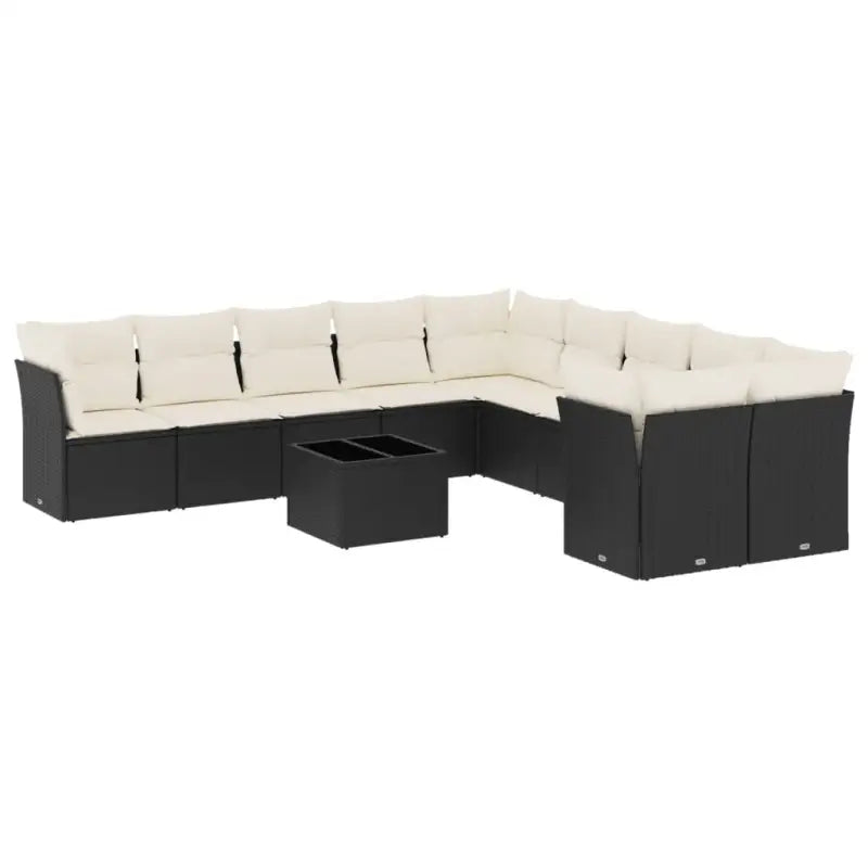 Loungetuinset met waterdichte tas en zwart gepoedercoat staal - Tuinsets