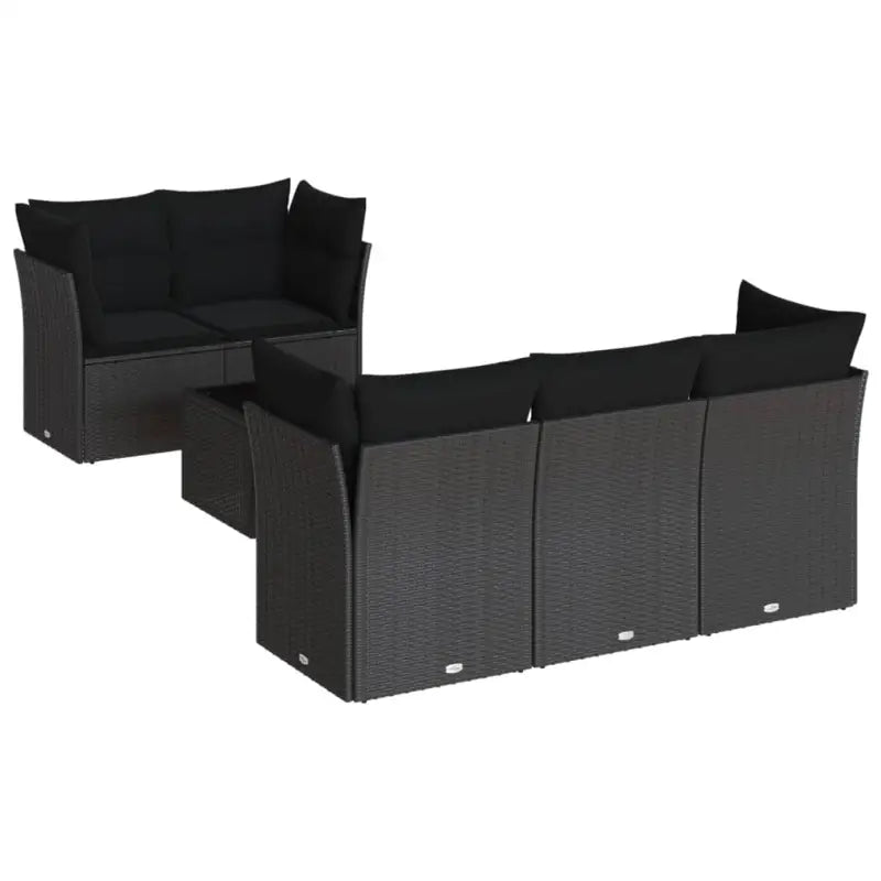 Loungetuinset met waterdichte tas en zwart materiaal van gepoedercoat staal - Tuinsets