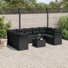 Loungetuinset met waterdichte tas en zwart materiaal van gepoedercoat staal - Tuinsets