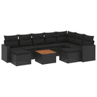Loungetuinset met zwart materiaal en waterdichte tas voor buiten - Tuinsets