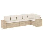 Loungetuinset van beige materiaal en gepoedercoat staal met afmetingen - Tuinsets