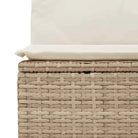 Loungetuinset van beige materiaal en gepoedercoat staal met afmetingen - Tuinsets