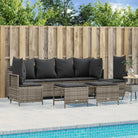 Loungetuinset van bruin materiaal met gepoedercoat staal afmetingen - Grijs / zonder luifel - Tuinsets
