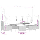 Loungetuinset van bruin materiaal met gepoedercoat staal afmetingen - Tuinsets