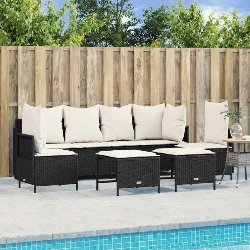 Loungetuinset van bruin materiaal met gepoedercoat staal afmetingen - Zwart / zonder luifel - Tuinsets