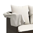 Loungetuinset van bruin materiaal met gepoedercoat staal afmetingen - Tuinsets