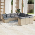 Loungetuinset van gepoedercoat staal met beige materiaal afmetingen - Beige en grijs / Zonder tafel - Tuinsets