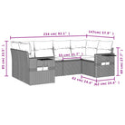 Loungetuinset van gepoedercoat staal met waterdichte tas en afmetingen - Grijs - Tuinsets