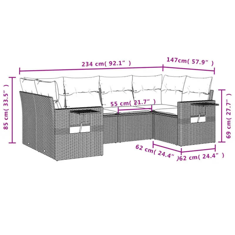 Loungetuinset van gepoedercoat staal met waterdichte tas en afmetingen - Grijs - Tuinsets