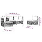 Loungetuinset van geweven stof met antraciet materiaal en gepoedercoat staal - Tuinsets