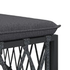 Loungetuinset van geweven stof met antraciet materiaal en gepoedercoat staal - Tuinsets
