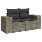 Loungetuinset van grijs gepoedercoat staal met comfortabele afmetingen - Tuinsets