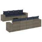 Loungetuinset van grijs materiaal en gepoedercoat staal met afmetingen - Tuinsets