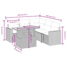 Loungetuinset van grijs materiaal en gepoedercoat staal met ruime afmetingen - Tuinsets