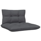 Loungetuinset van massief grenenhout met voetenbank en tafel - Zwart - Tuinsets