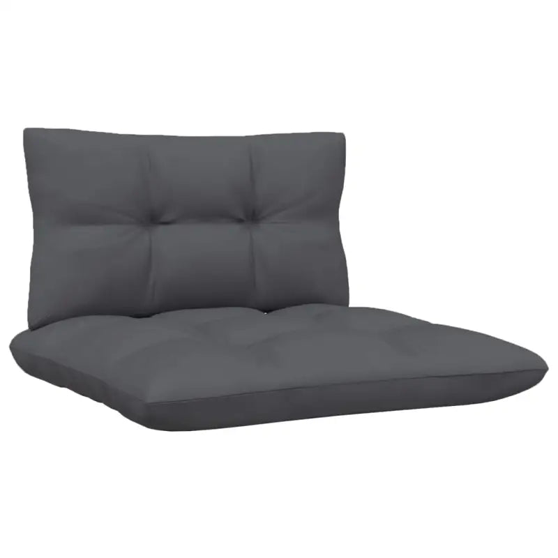 Loungetuinset van massief grenenhout met voetenbank en tafel - Zwart - Tuinsets