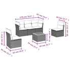 Loungetuinset van poly rattan en gepoedercoat staal met ideale afmetingen - Tuinsets