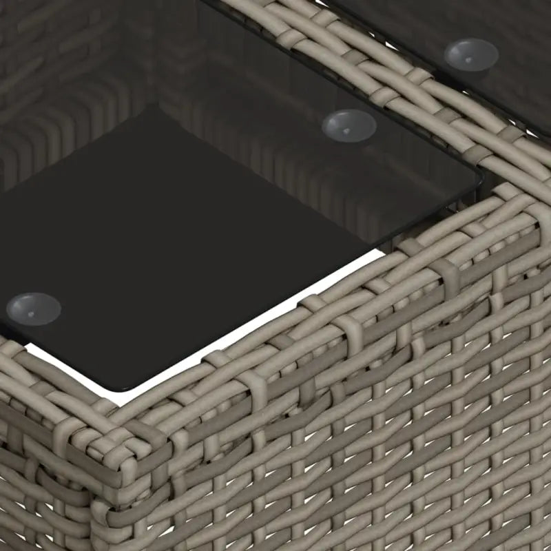 Loungetuinset van poly rattan met gepoedercoat staal voor gemakkelijk schoon genieten - Tuinsets