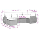 Loungetuinset van waterdichte tas en beige materiaal met gepoedercoat staal - Tuinsets
