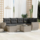 Loungetuinset van waterdichte tas en beige materiaal met gepoedercoat staal - Lichtgrijs / Met tafel - Tuinsets