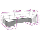 Loungetuinset van zwart gepoedercoat staal met comfortabele afmetingen - Tuinsets