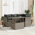 Loungetuinset van zwart gepoedercoat staal met comfortabele afmetingen - Grijs / met opbergruimte - Tuinsets
