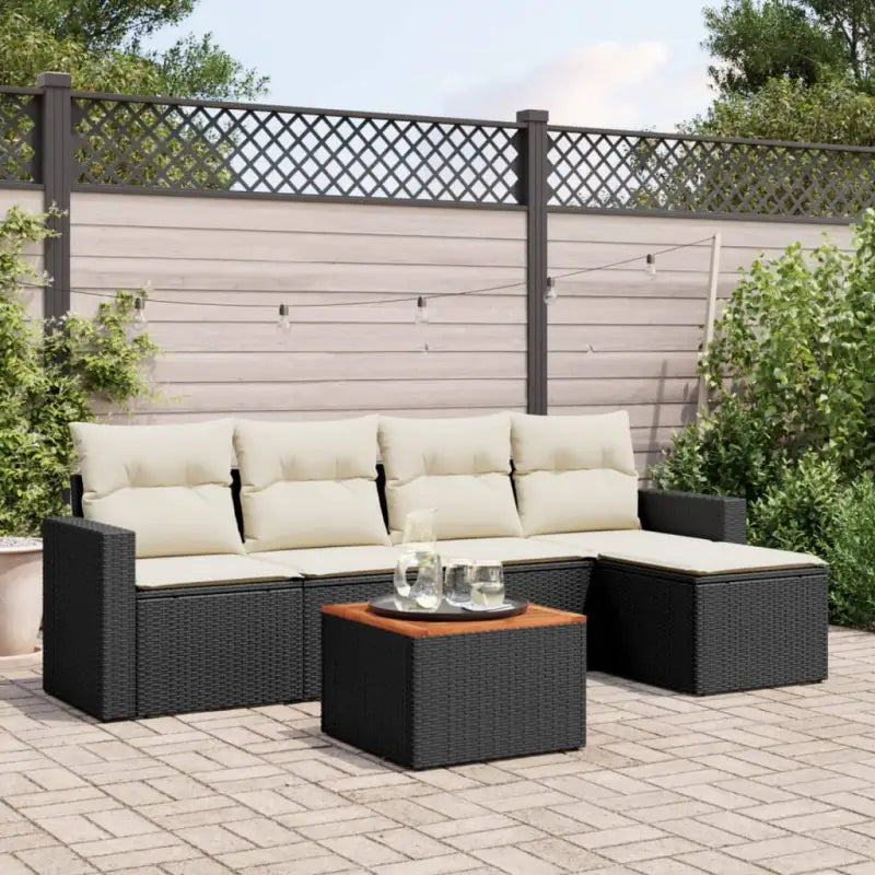 Loungetuinset van zwart gepoedercoat staal voor buiten ontspanning - Tuinsets