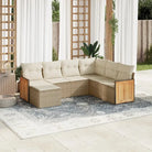 Loungetuinset van zwart gepoedercoat staal voor buitenplezier - beige en crèmekleurig / Zonder tafel - Tuinsets