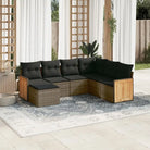 Loungetuinset van zwart gepoedercoat staal voor buitenplezier - Grijs / Zonder tafel - Tuinsets
