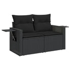 Loungetuinset van zwart gepoedercoat staal voor comfortabel buiten genieten - Tuinsets